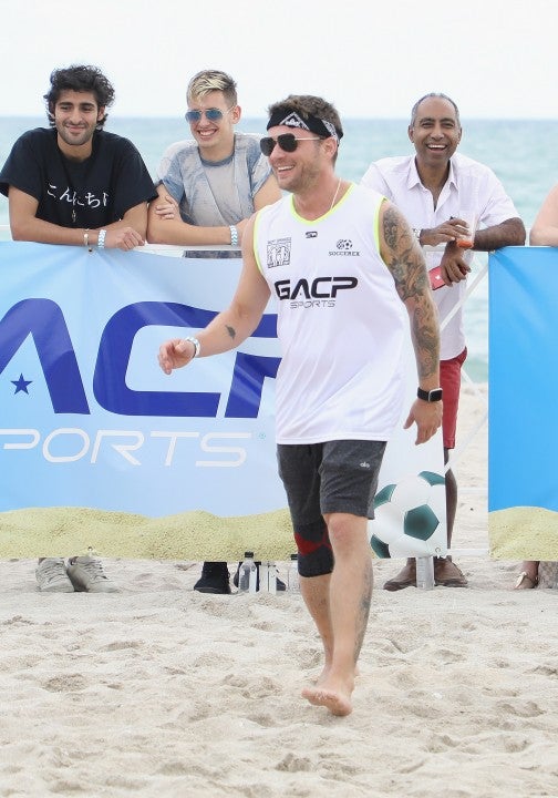 Ryan Phillippe plays in the 1st Annual Celebrity Beach Soccer match