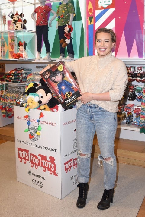 Hilary Duff at Disney's toys for tots campaign kickoff