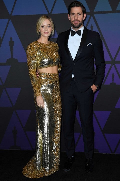 Emily Blunt and John Krasinski at the 10th Annual Governors Awards gala in Hollywood on Nov. 18
