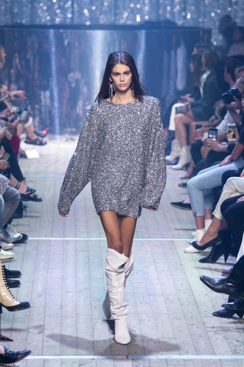 Kaia Gerber walks the runway during the Isabel Marant show 