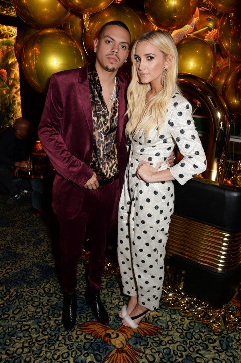 Evan Ross and Ashlee Simpson Ross at  the Moschino [TV] H&M London Launch Party