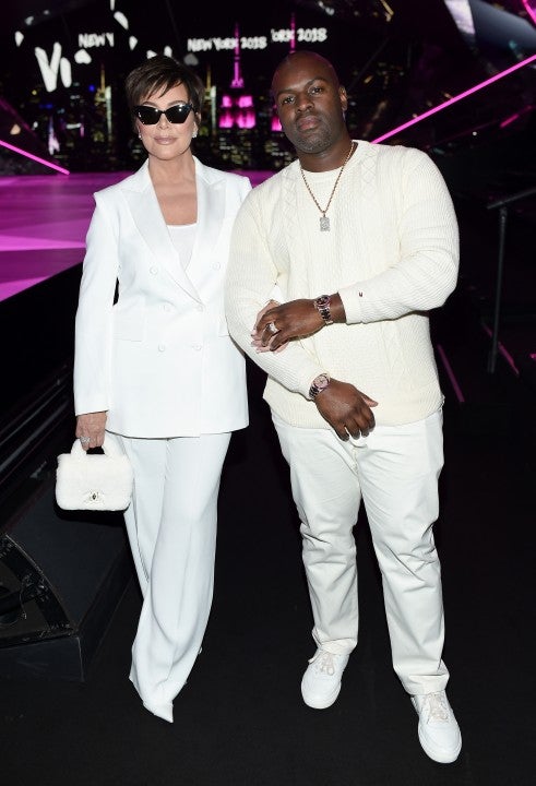 Kris Jenner and Corey Gamble at vs fashion show after party