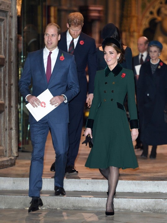 Prince William and Kate Middleton at  the Centenary Of The Armistice Service 
