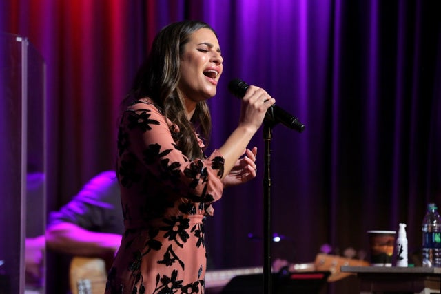 Lea Michele performs at GRAMMY Museum
