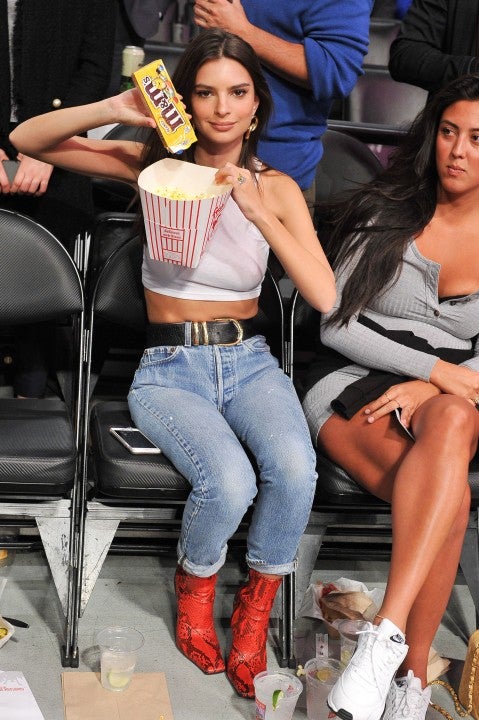 Emily Ratajkowski at LA Lakers game