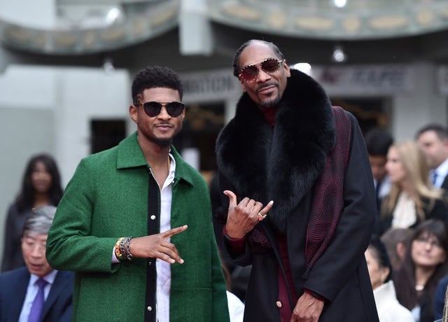 Usher and Snoop Dogg at Quincy Jones handprint ceremony