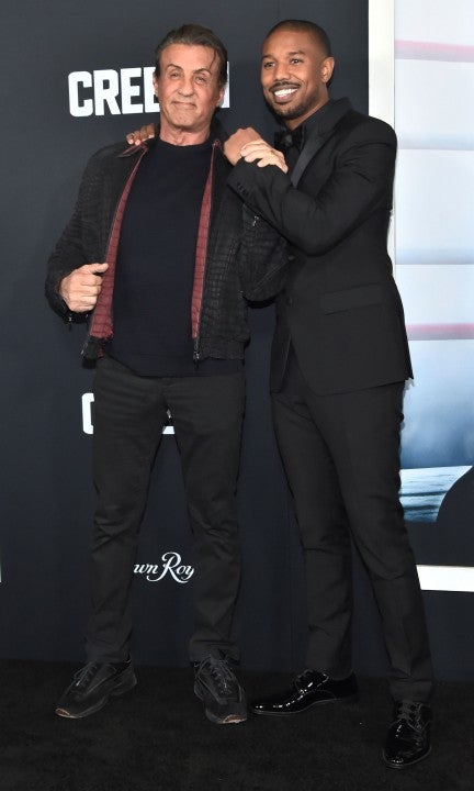 Sylvester Stallone and Michael B. Jordan at  the 'Creed II' New York Premiere