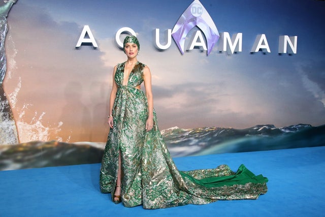 Amber Heard at Aquaman London premiere