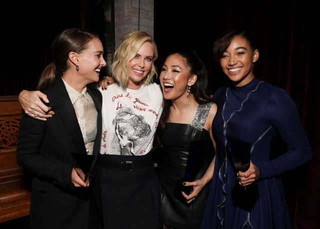 Natalie Portman, Charlize Theron, Constance Wu and Amandla Stenberg at IndieWire Honors