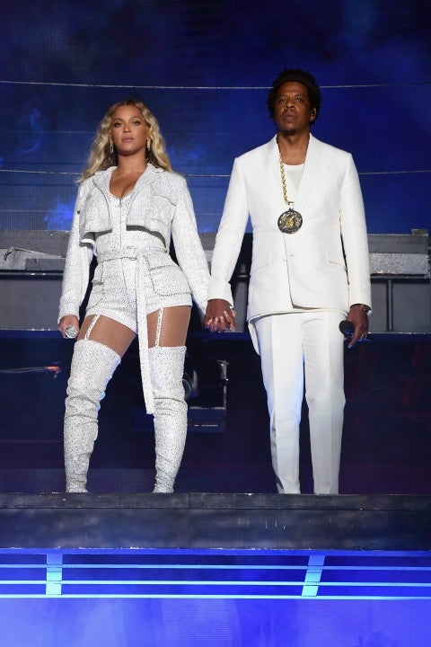Beyonce and JAY-Z during the 'On the Run II' tour in cleveland