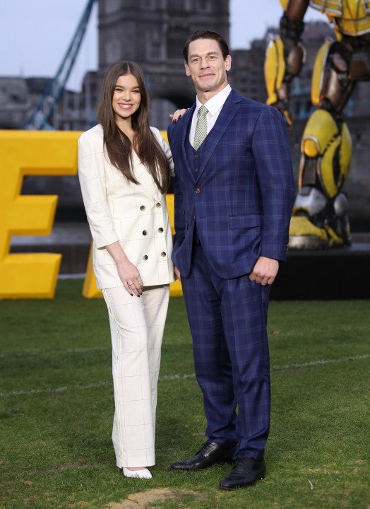 Hailee Steinfeld and John Cena at Bumblee photocall in London