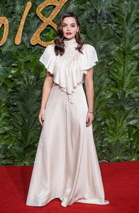 Jenna Coleman arrives at The Fashion Awards 2018