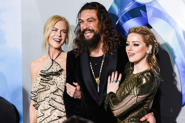 Nicole Kidman, Jason Momoa and Amber Heard at Aquaman premiere