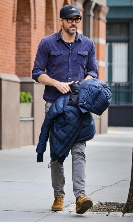 Ryan Reynolds in NYC without a coat
