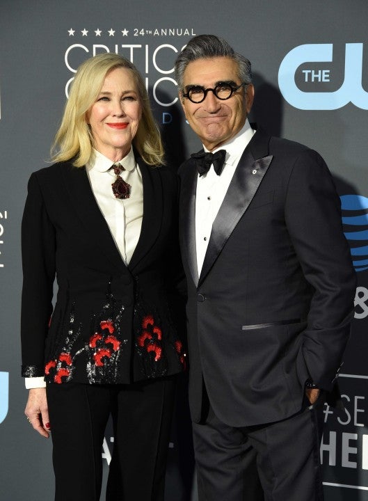 Catherine O'Hara and Eugene Levy at the 2019 Critics' Choice Awards in Santa Monica on Jan. 13