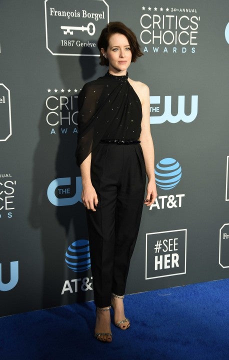 Claire Foy at the 2019 Critics' Choice Awards in Santa Monica on Jan. 13