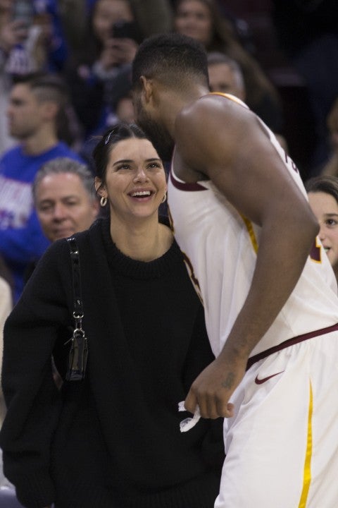Kendall Jenner and Tristan Thompson at Cavaliers game