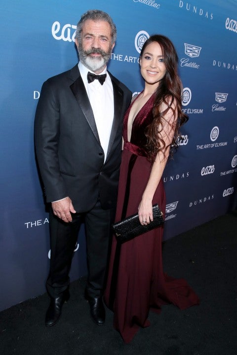 Mel Gibson and Rosalind Ross at art of elysium gala