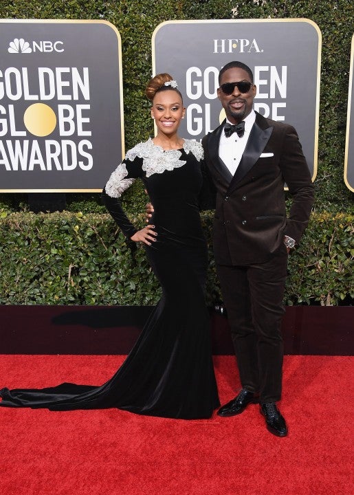 Ryan Michelle Bathe and Sterling K. Brown at 2019 golden globes