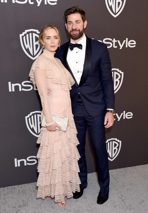 Emily Blunt and John Kraskinski at Golden Globes 2019 after party