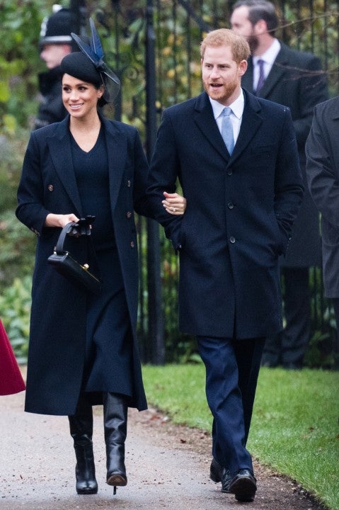 Meghan Markle and Prince Harry at Christmas church service