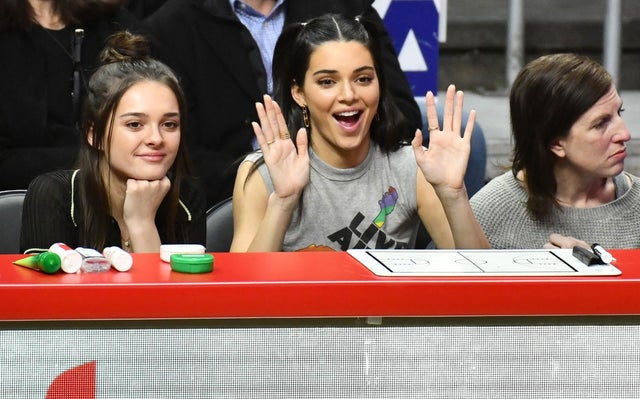 Kendall Jenner at clippers game