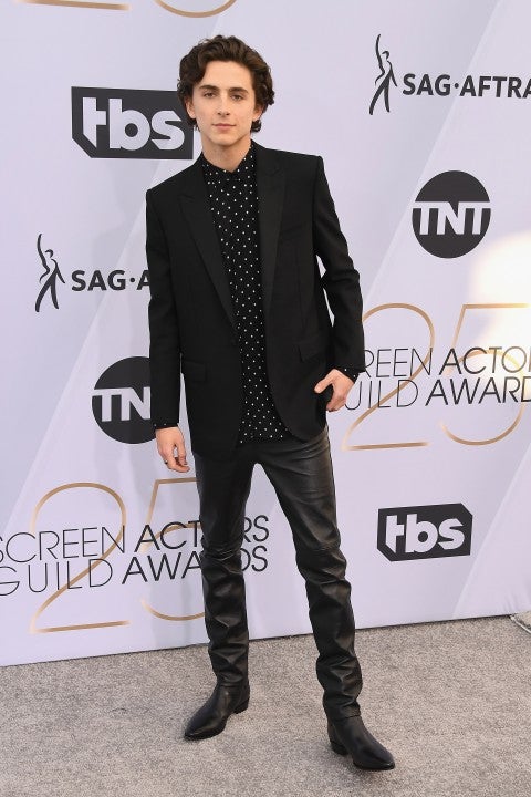 Timothee Chalamet at the 25th Annual Screen Actors Guild Awards