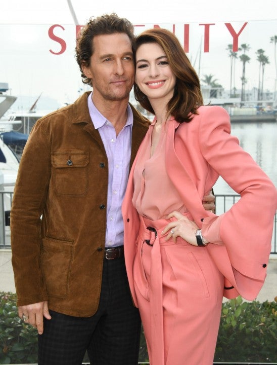 Matthew McConaughey and Anne Hathaway at serenity photo call
