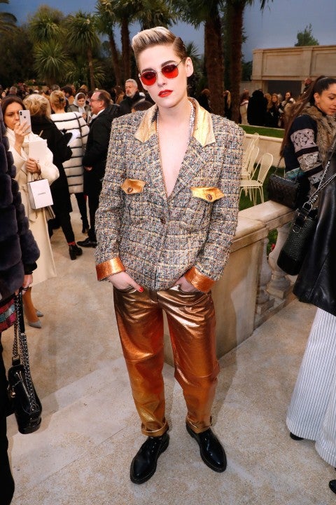 Kristen Stewart at Chanel show during Paris Fashion Week