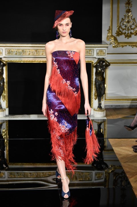 Armani Prive spring 2019 couture fringe dress