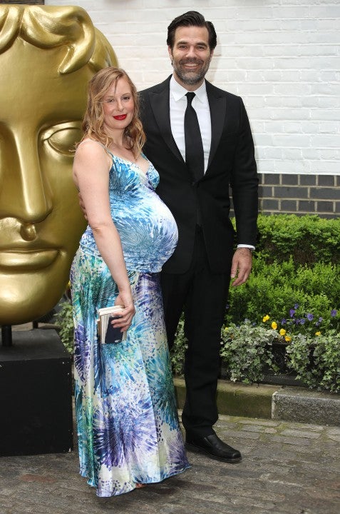 Rob Delaney and wife at BAFTAs