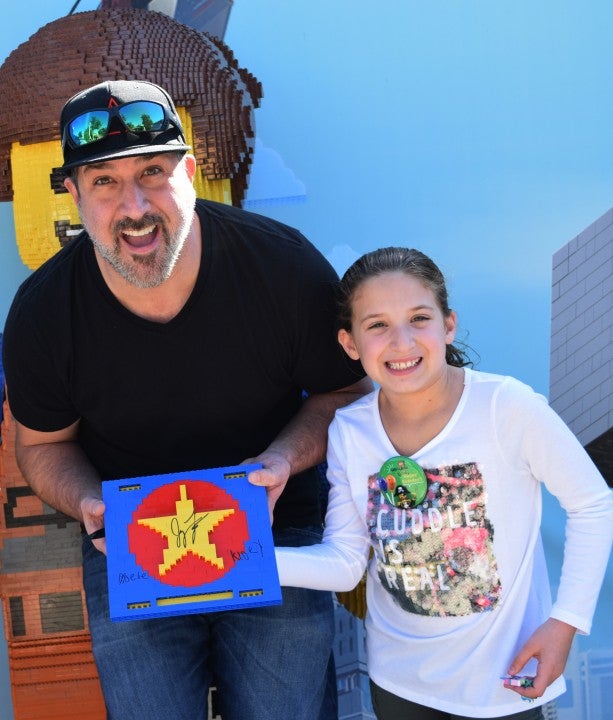 Joey Fatone and daughter at Legoland