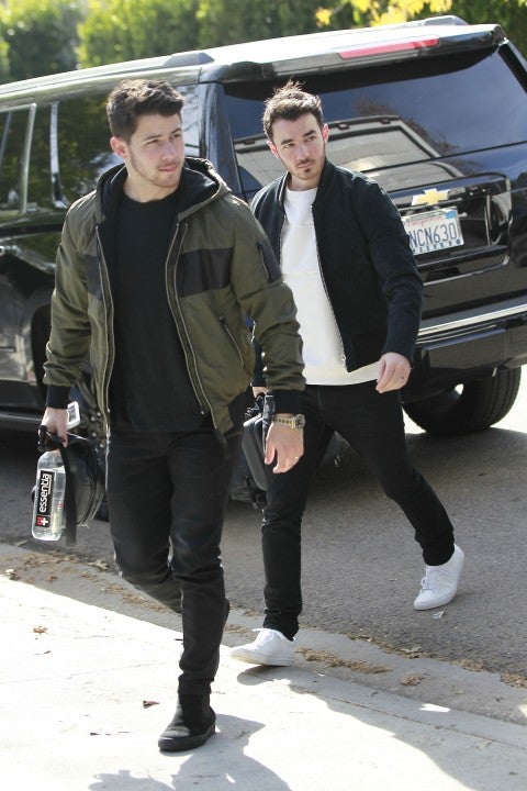 Nick Jonas and Kevin Jonas in LA