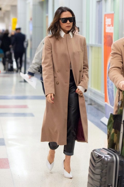 Victoria Beckham at JFK airport in New York City on Jan. 21