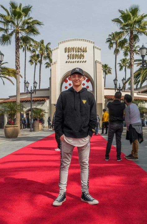 Asher Angel at Universal Studios Hollywood on  Feb. 12.
