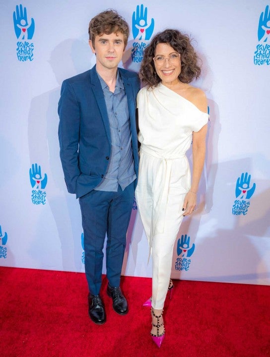 Freddie Highmore and Lisa Edelstein at Save a Child's Heart's Mystery of the Heart gala at UCLA on Feb. 9.