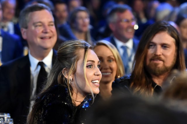 Miley Cyrus and Billy Ray Cyrus at MusiCares