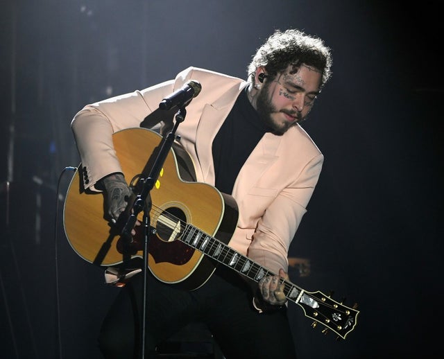  Post Malone performs during Sir Lucian Grainge's 2019 Artist Showcase Presented