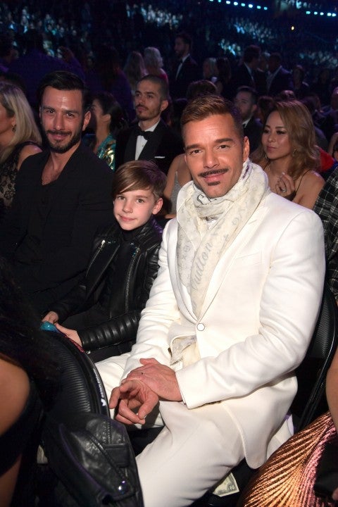 Ricky Martin, husband and son at 2019 grammys