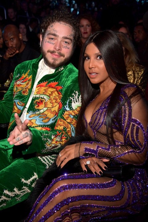 Post Malone and Toni Braxton during the 61st Annual GRAMMY Awards 