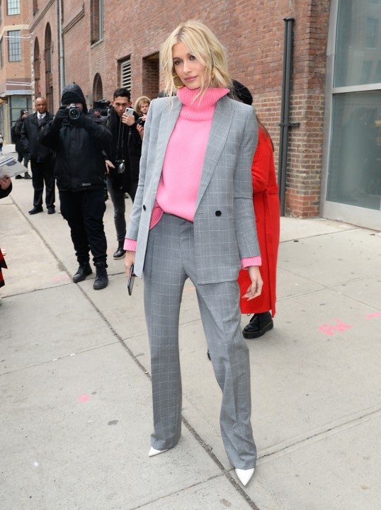 Hailey Baldwin Bieber outside Zadig and Voltaire Fashion Show