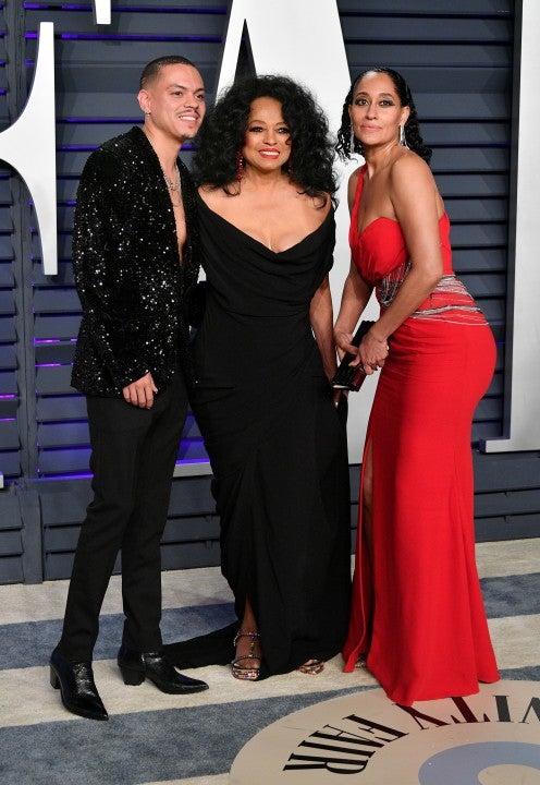Evan, Diana and Tracee Ellis Ross at vf party