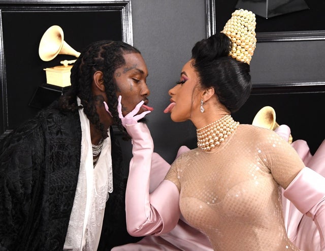 Offset and Cardi B at grammys