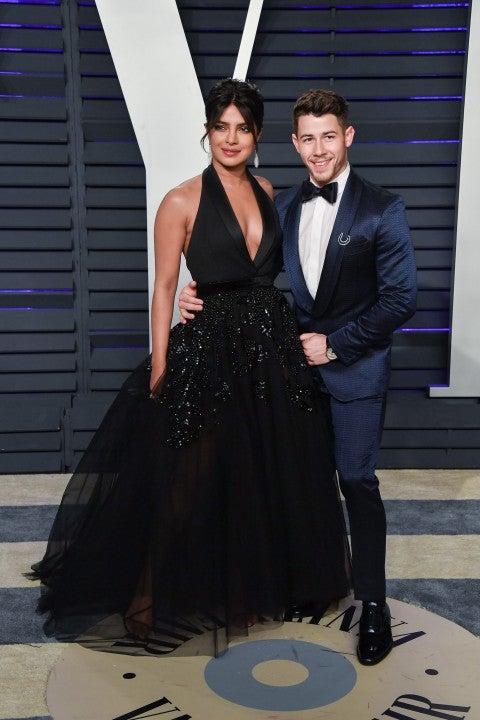 Priyanka Chopra and Nick Jonas at the 2019 Vanity Fair Oscar Party