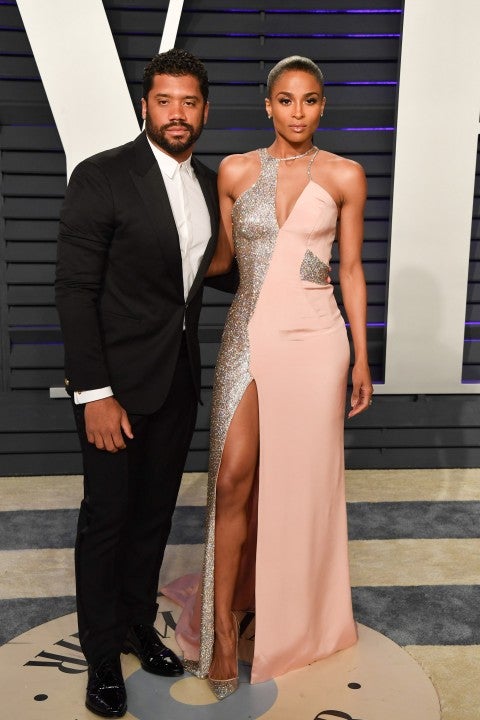 Russell Wilson and Ciara at the 2019 Vanity Fair Oscar Party 