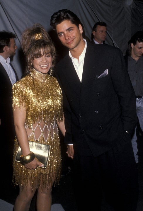 Paula Abdul and John Stamos at 1990 grammys