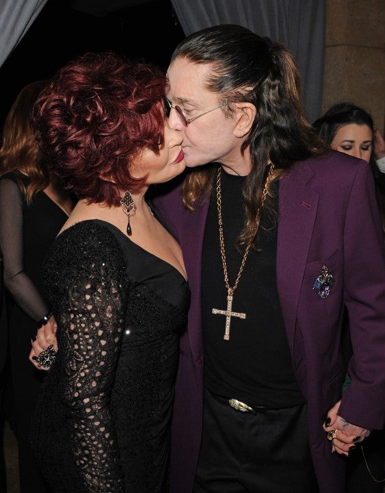 Sharon Osbourne and Ozzy Osbourne at 2014 grammys
