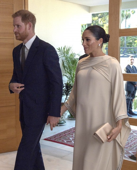 Meghan Markle in Dior gown with Price Harry in Morroco