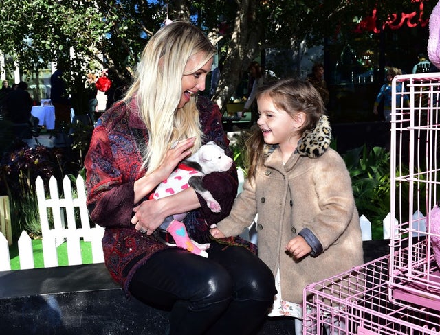 Ashlee Simpson and daughter at Amazon Pup-Up