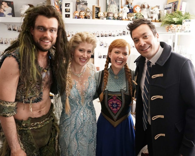 Jack Whitehall and Jimmy Fallon at frozen